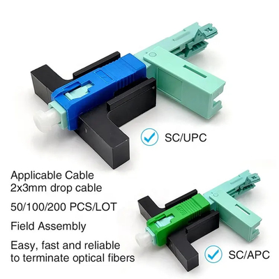 Lĩnh vực lắp ráp sợi kết nối nhanh Chế độ đơn sợi quang SC APC UPC