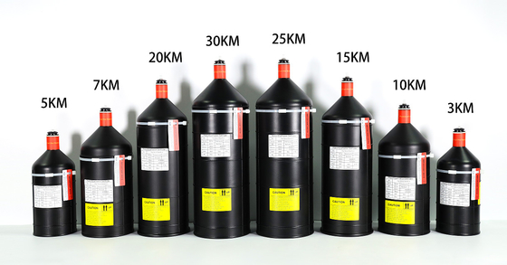 FPV vô hình 10KM 15Km Canister sợi quang cực đáng tin cậy ốc sợi quang 3 km với đơn vị không khí và đơn vị mặt đất
