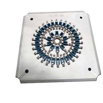 48 cổng LC PC Sợi quang đánh bóng Jig với thép không gỉ cứng cho mài hiệu quả cao