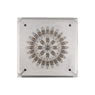 32 Cổng FC PC Fiber Optic Connector Polishing Fixture với thép không gỉ cứng S136 và cấu trúc IPC