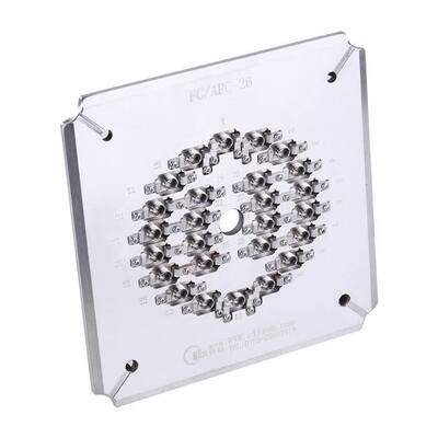 26 Port FC APC Fiber Optic Polishing Fixture với thép không gỉ cứng S136 để chống rỉ sét và hiệu suất bền