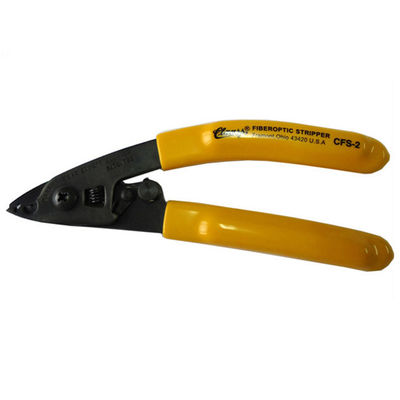 Kích thước nhỏ 2 lỗ Công cụ cáp sợi quang Công cụ tuốt Chiều dài 165mm Tay cầm màu vàng