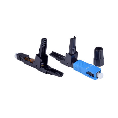 Đầu nối cáp quang bằng nhựa 125um, Đầu nối nhanh quang SC / UPC được nhúng sẵn
