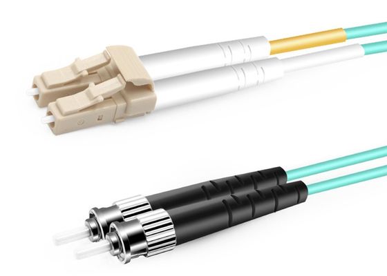 2.0mm 2m Cáp quang song công đa chế độ từ St đến Lc Dây vá OM3 Suy hao chèn thấp
