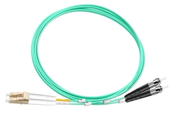 2.0mm 2m Cáp quang song công đa chế độ từ St đến Lc Dây vá OM3 Suy hao chèn thấp